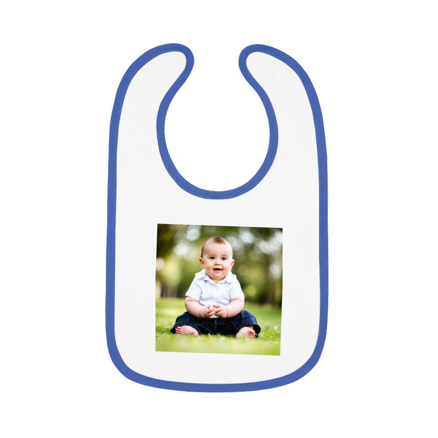 Baby Contrast Trim Jersey Bib