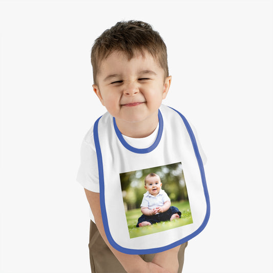 Baby Contrast Trim Jersey Bib